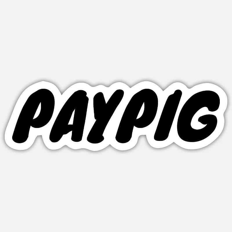 PAYPIG - Sticker Größe S (10 x 10 cm) - Mattweiß