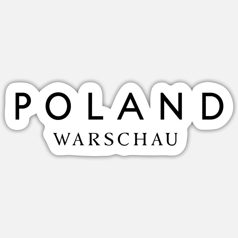 Pologne Varsovie Sticker taille S (10 x 10 cm)