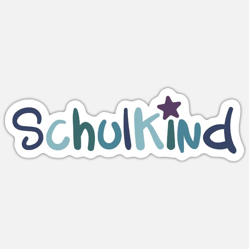 Schulkind - Einschulung Erstklässler Schulbeginn Sticker Größe S (10 x 10 cm)