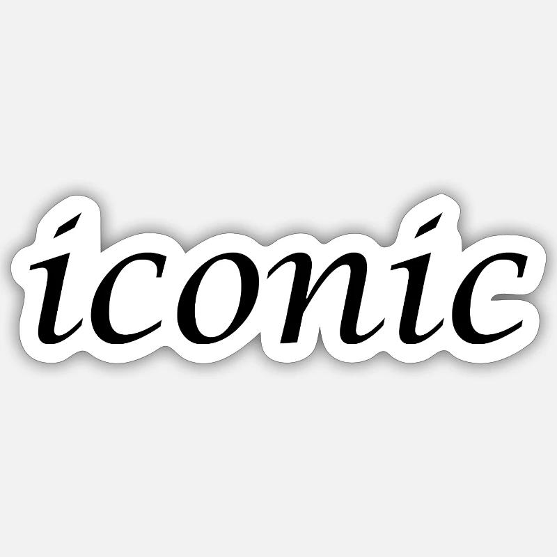 ICONIC - Sticker size S (10 x 10 cm) - white matte