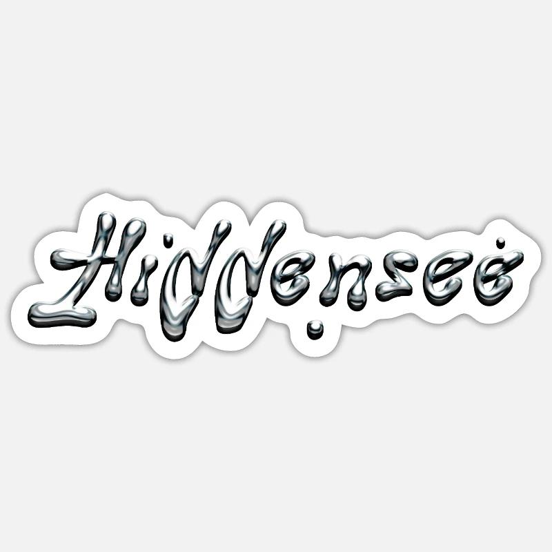 Hiddensee chrome Schriftzug Sticker Größe S (10 x 10 cm)