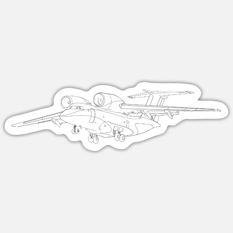L’An-74 - Sticker taille S (10 x 10 cm) - blanc mat
