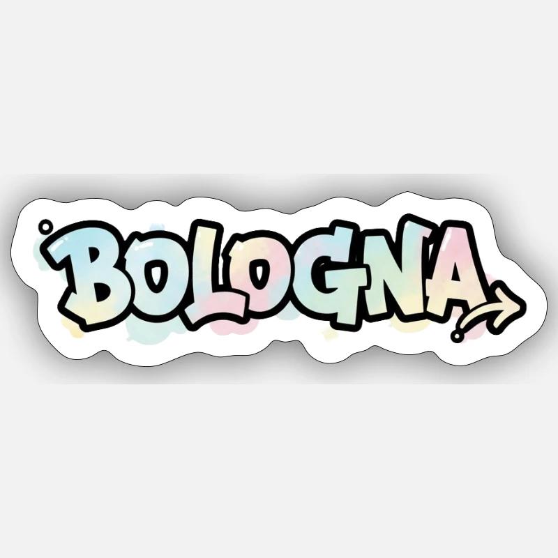 Lettrage graffiti BologneA sur la flèche Sticker taille S (10 x 10 cm)