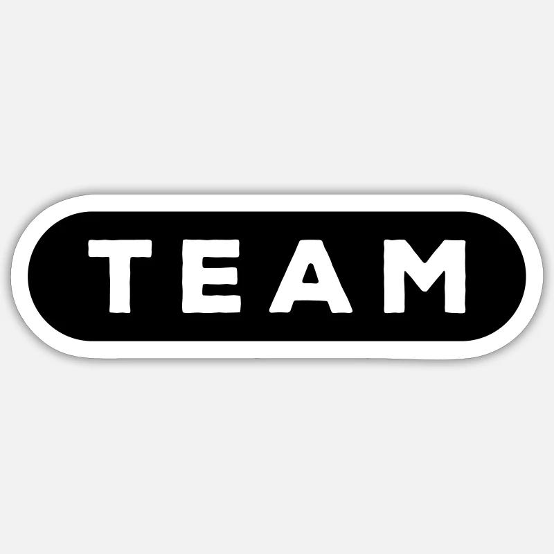 team_01 - Sticker Größe S (10 x 10 cm) - Mattweiß