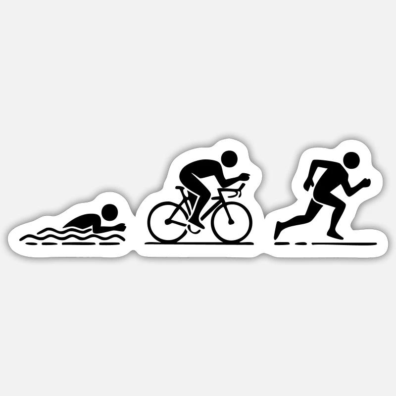 Triathlon - Sticker size S (10 x 10 cm) - white matte