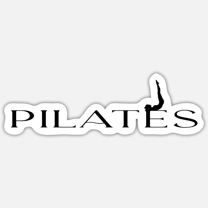 le pilates - Sticker taille S (10 x 10 cm) - blanc mat