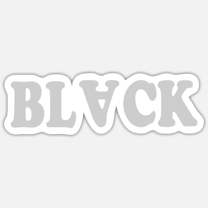 Black - Sticker size S (10 x 10 cm) - white matte