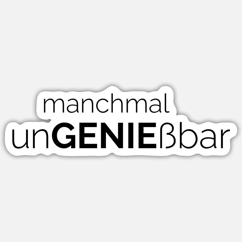 Immangeable - Sticker taille S (10 x 10 cm) - blanc mat