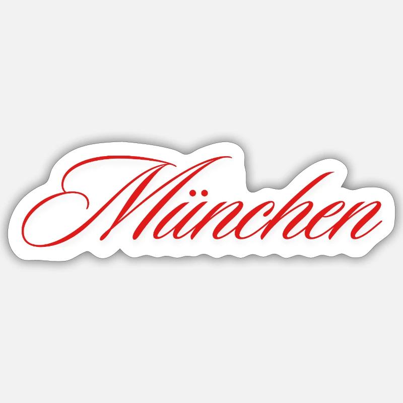 Munich - Sticker taille S (10 x 10 cm) - blanc mat
