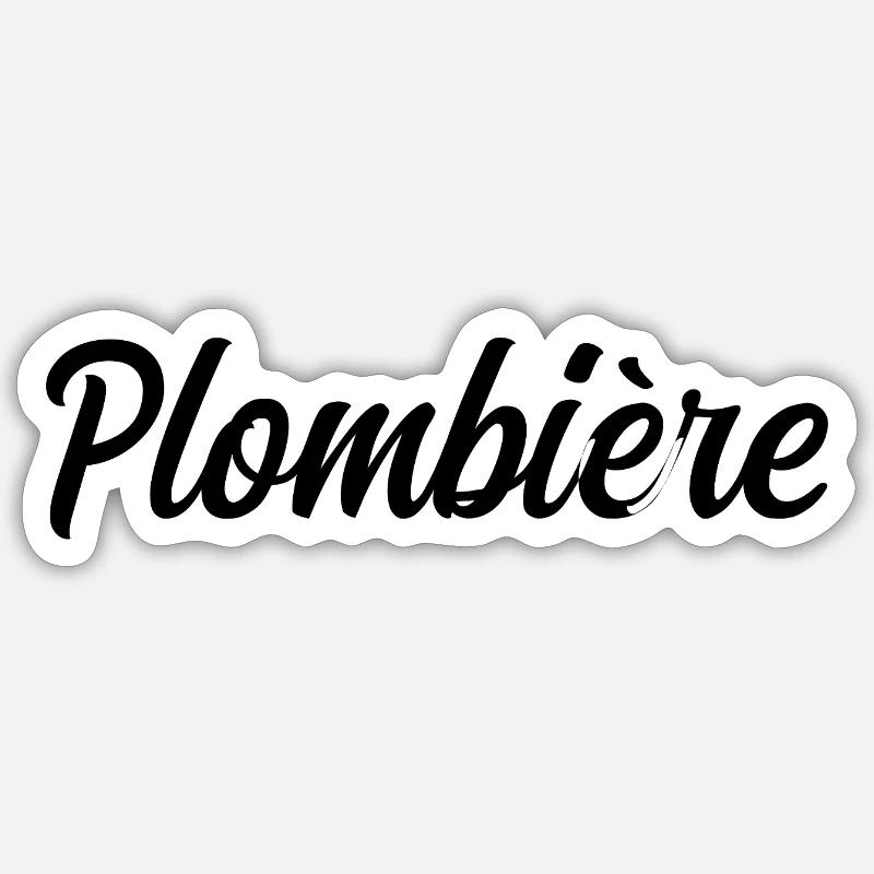 Plumber heating technician repair pipes pr - Sticker size S (10 x 10 cm) - white matte