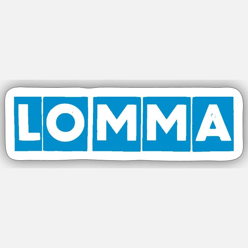 Conception du bloc Lomma Blue Sticker taille S (10 x 10 cm)