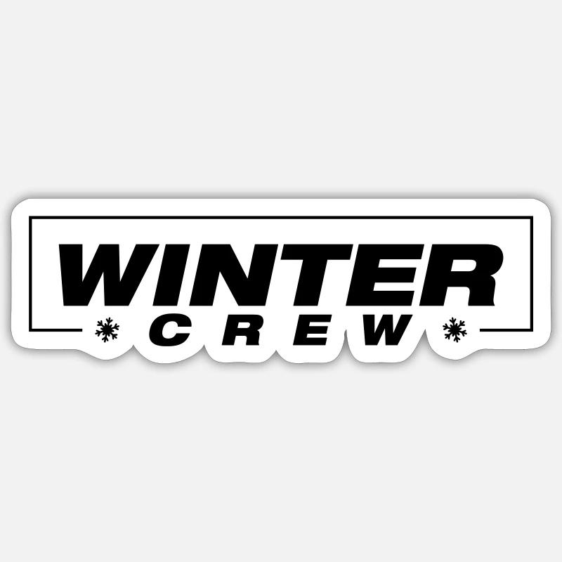 Winter Crew Wintery - Sticker size S (10 x 10 cm) - white matte