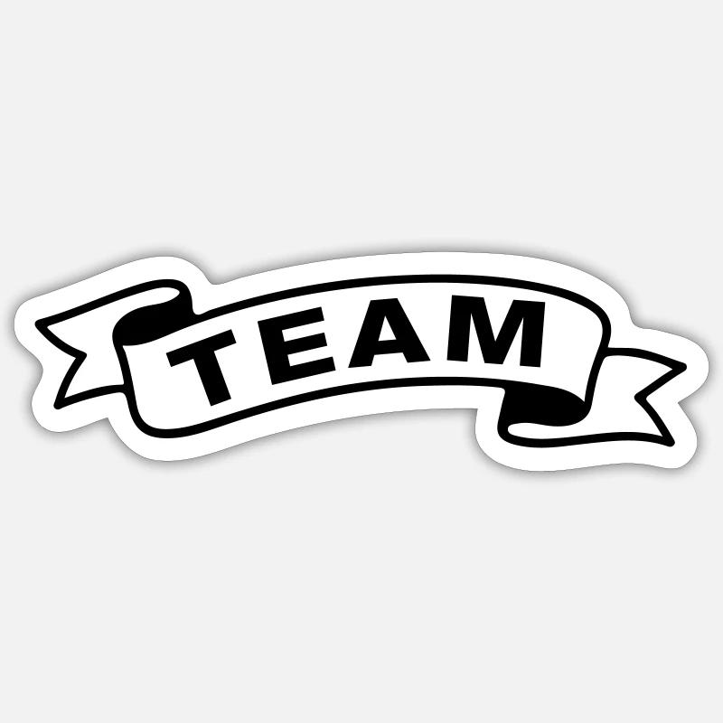Team Banderole - Sticker size S (10 x 10 cm) - white matte