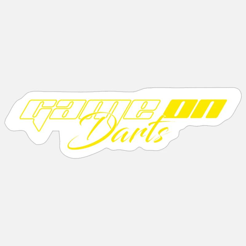 JEU SUR LES FLÉCHETTES - Sticker taille S (10 x 10 cm) - blanc mat