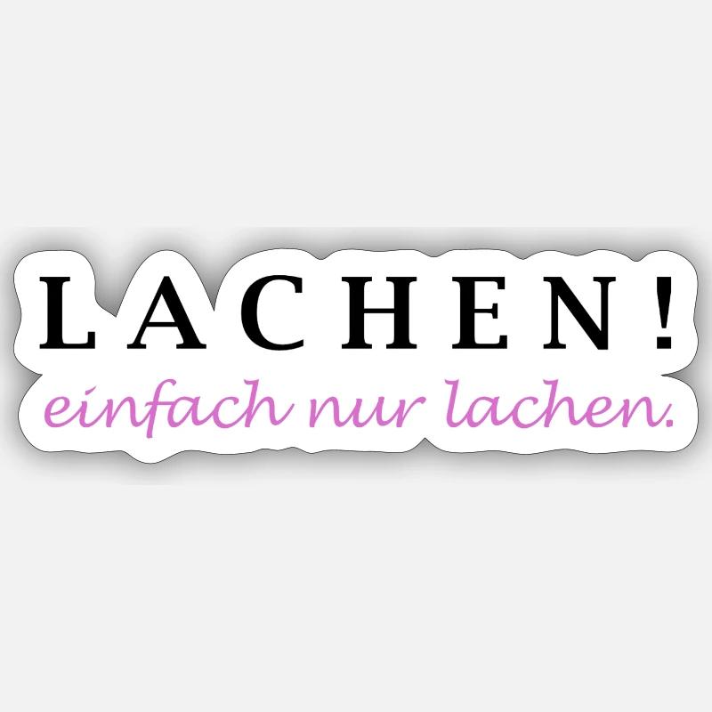 rire ! Riez simplement. - Sticker taille S (10 x 10 cm) - blanc mat