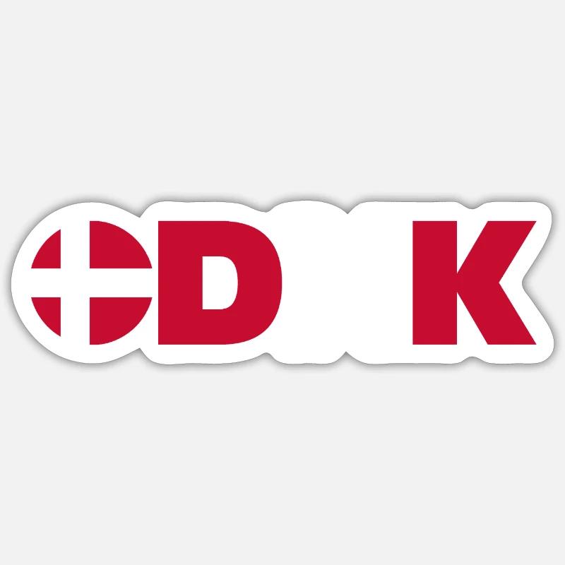 Denmark - Sticker size S (10 x 10 cm) - white matte