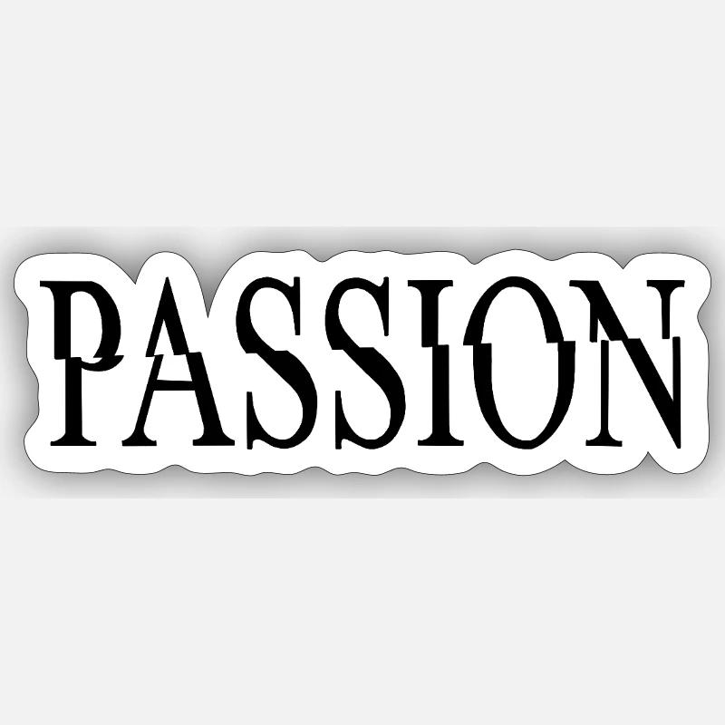 PASSION – Design minimaliste statement Sticker taille S (10 x 10 cm)