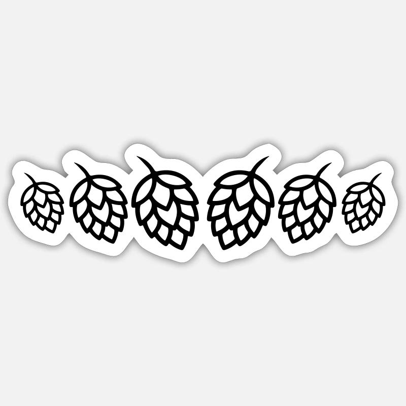 Hops Buds Barley Symbol Sticker size S (10 x 10 cm)