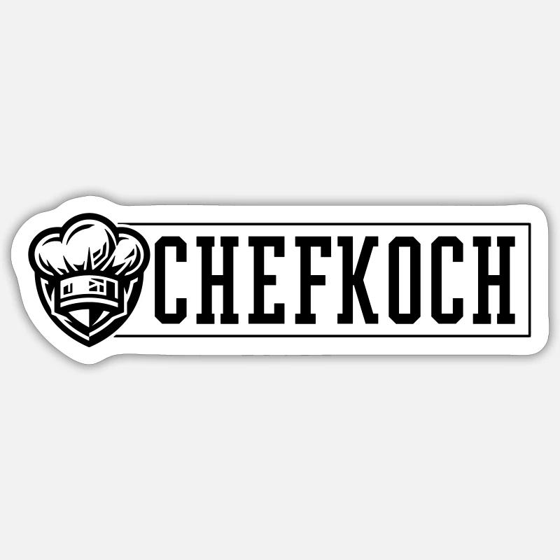 Chef Chef's Hat - Sticker size S (10 x 10 cm) - white matte