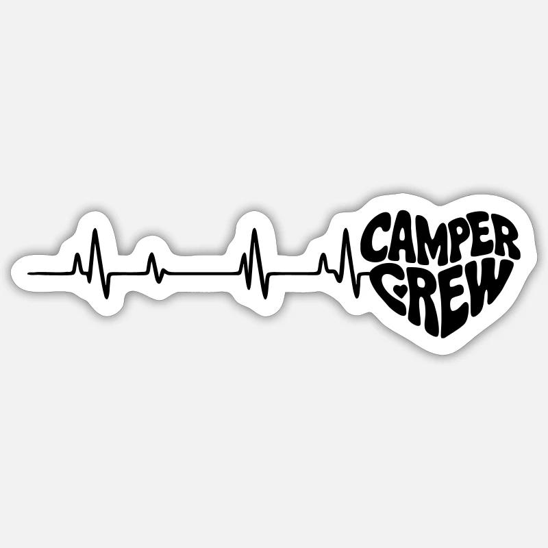 Herz_Camper - Sticker size S (10 x 10 cm) - white matte