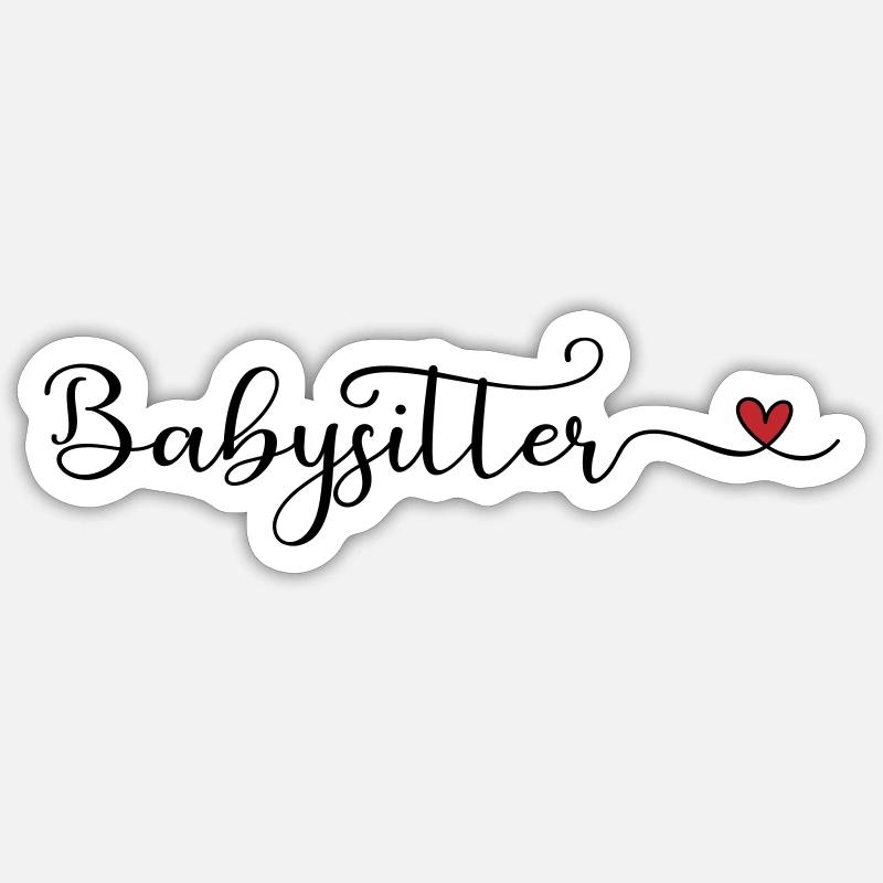 Babysitter - Sticker size S (10 x 10 cm) - white matte