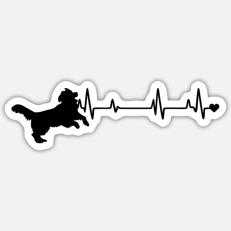 Hund - Sticker Größe S (10 x 10 cm) - Mattweiß