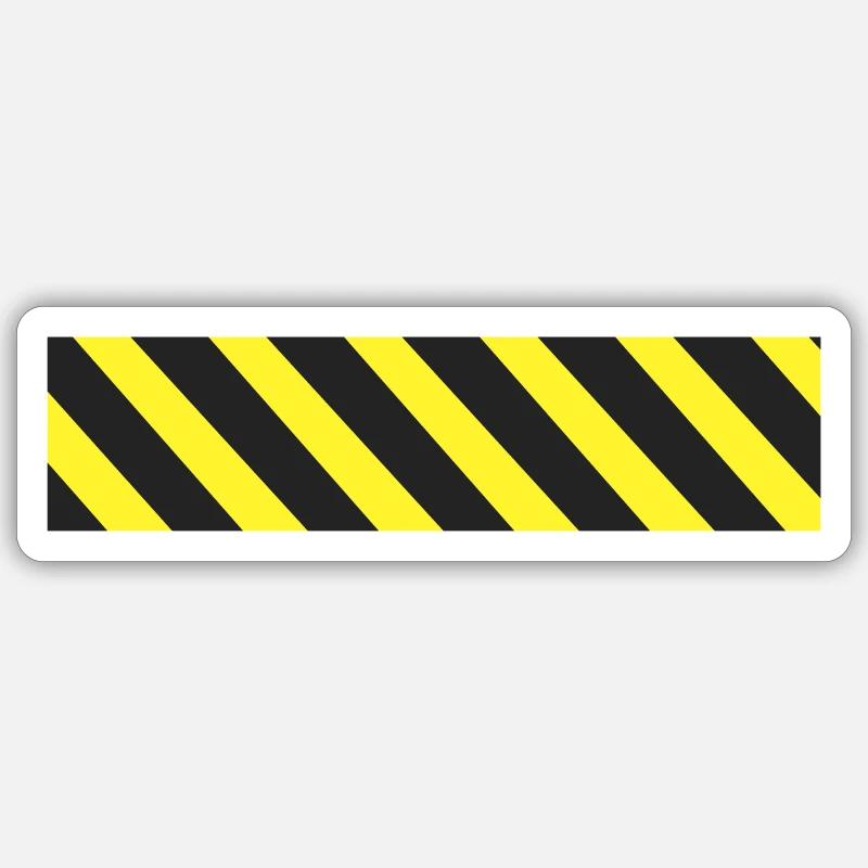 Ruban de précaution - Sticker taille S (10 x 10 cm) - blanc mat