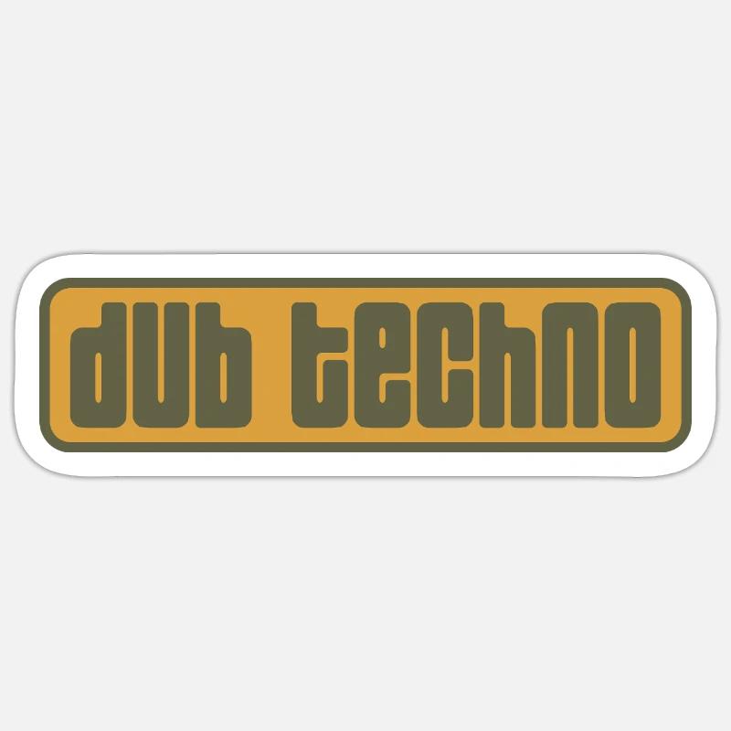 Emblema Dub Techno Retrò Sticker formato S (10 x 10 cm)
