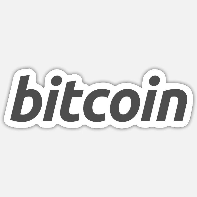 Bitcoin Logo - Sticker taille S (10 x 10 cm) - blanc mat