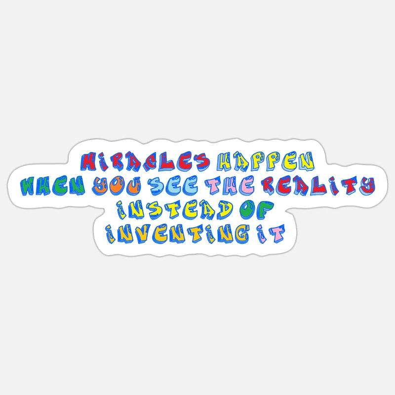 Miracles - Sticker taille S (10 x 10 cm) - blanc mat