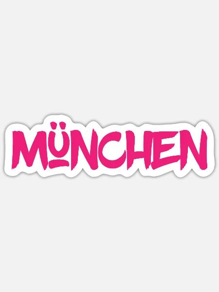 München - Bayern - Isar - Frauenkirche - Prater - Sticker Größe S (10 x 10 cm) - Mattweiß
