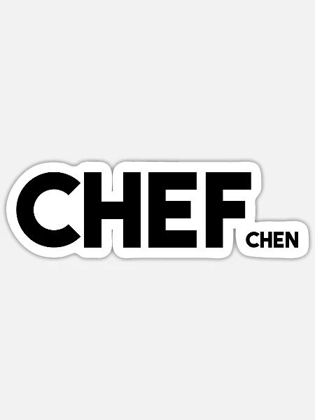 CHEFchen Shirt - Sticker Größe S (10 x 10 cm) - Mattweiß
