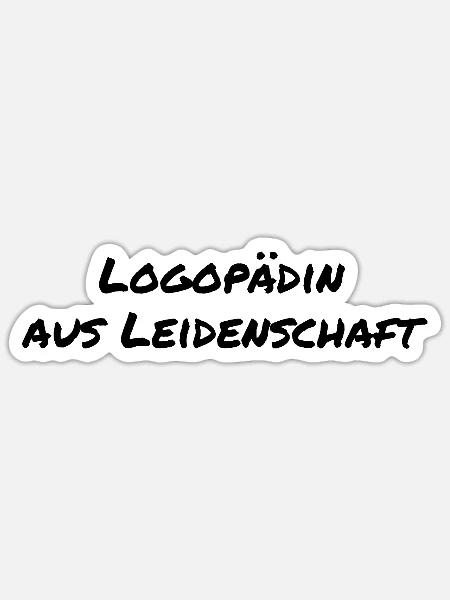 Logopädin aus Leidenschaft Logopädie Geschenk - Sticker Größe S (10 x 10 cm) - Mattweiß