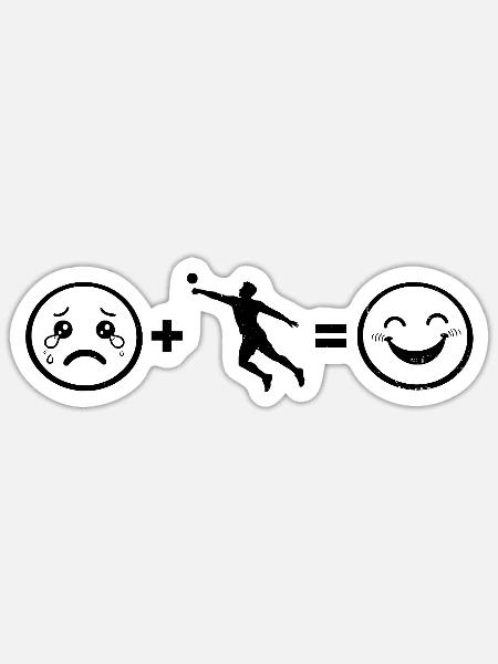 Geschenkidee für einen Faustball-Fan mit Faustball - Sticker Größe S (10 x 10 cm) - Mattweiß