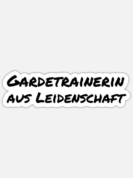 Gardetrainerin aus Leidenschaft Karneval Geschenk - Sticker Größe S (10 x 10 cm) - Mattweiß