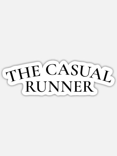 Der Casual Runner – Laufclub-Ästhetik - Sticker Größe S (10 x 10 cm) - Mattweiß