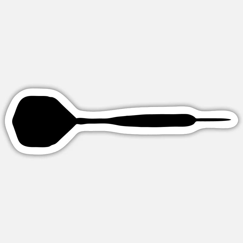 Dartpfeil - Sticker Größe S (10 x 10 cm) - Mattweiß