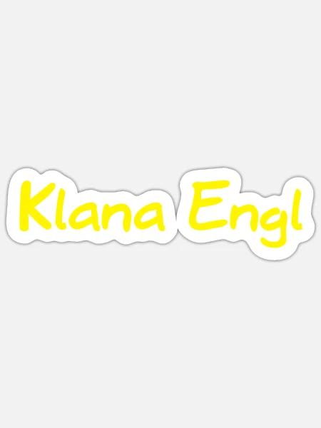 Klana Engl - Sticker Größe S (10 x 10 cm) - Mattweiß