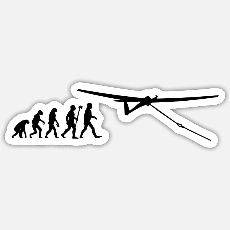 evolution gliding glider pilot Sticker size S (10 x 10 cm)