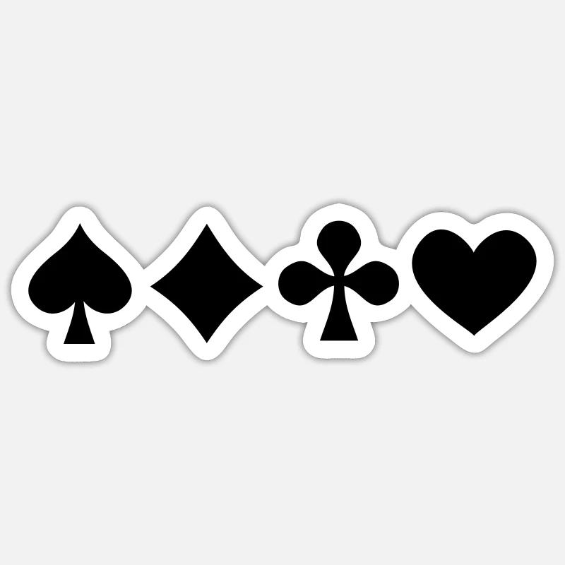 Poker - Sticker size S (10 x 10 cm) - white matte