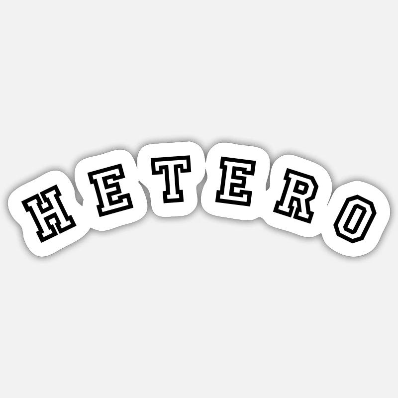 Hetero - Sticker Größe S (10 x 10 cm) - Mattweiß