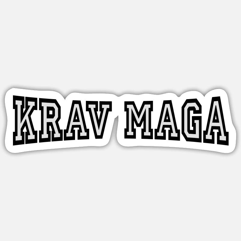 Krav Maga - Sticker taille S (10 x 10 cm) - blanc mat