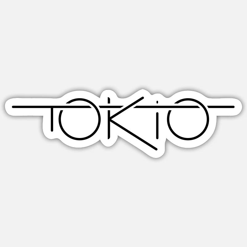 Tokio Tokyo Monogramm Japanisch Statement Geschenk - Sticker Größe S (10 x 10 cm) - Mattweiß