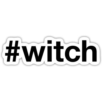 WITCH Spooky Hexe Halloween - Sticker Größe S (10 x 10 cm) - Mattweiß - Vorne