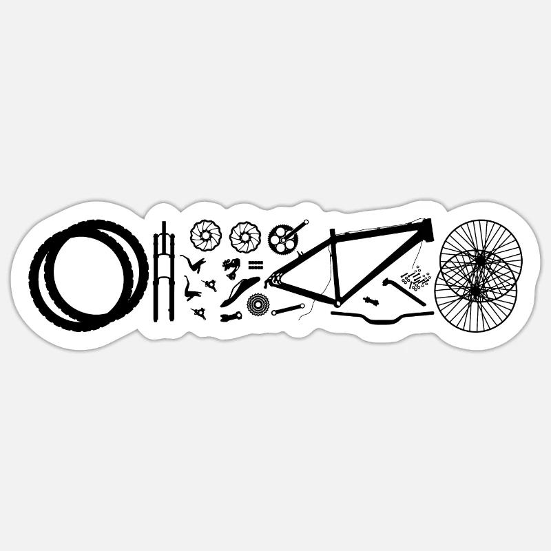 Cyclisme Sticker taille S (10 x 10 cm)