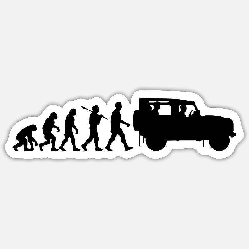 Defender 90 Evolution - Sticker size S (10 x 10 cm) - white matte