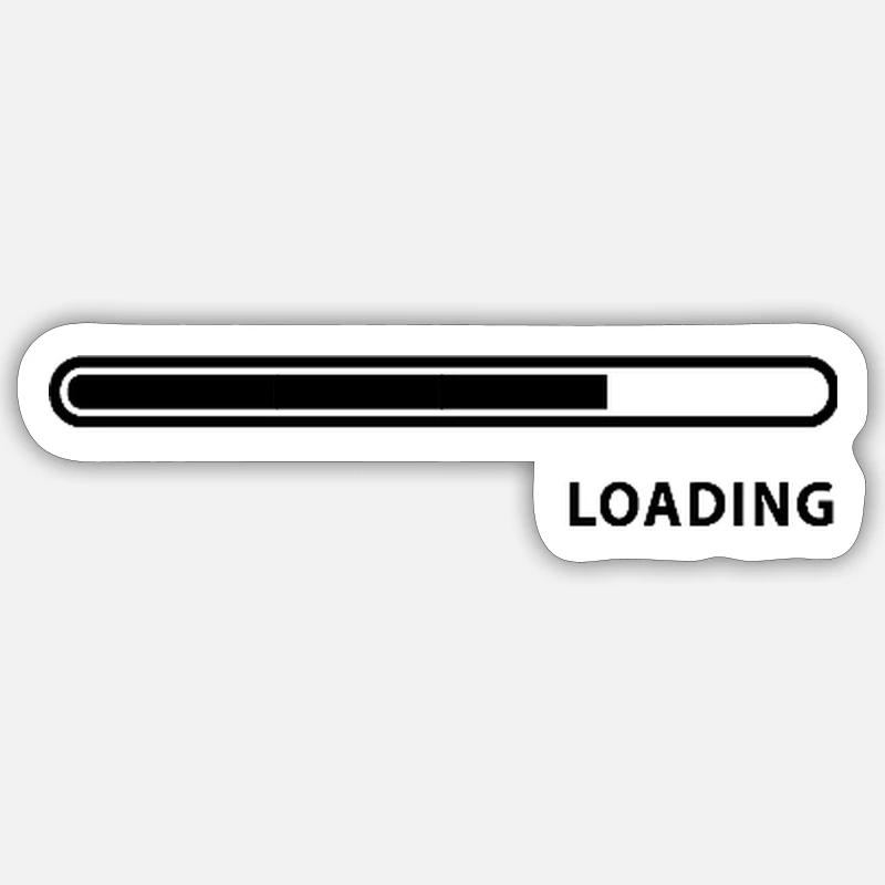 Loading - 70 % - Sticker Größe S (10 x 10 cm) - Mattweiß