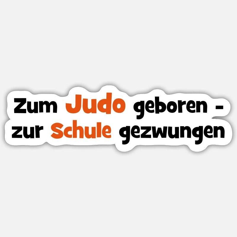 Judo - Sticker Größe S (10 x 10 cm) - Mattweiß