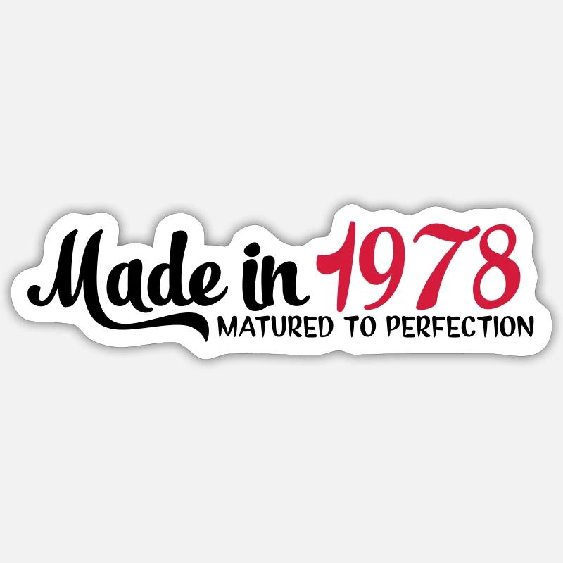 1978 - Sticker Größe S (10 x 10 cm) - Mattweiß