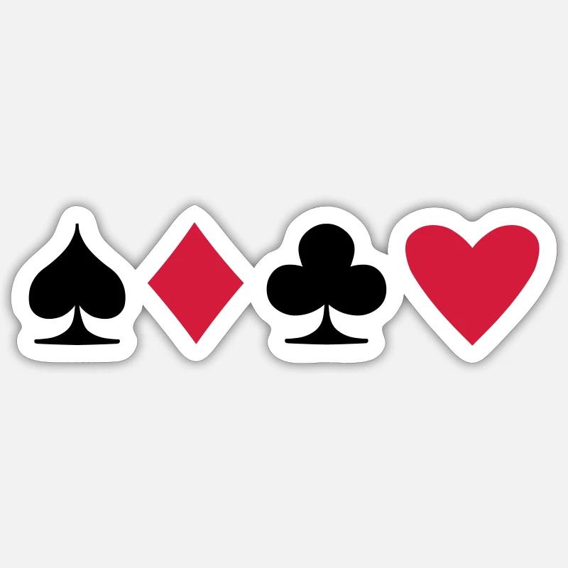 Poker Suit - Sticker size S (10 x 10 cm) - white matte
